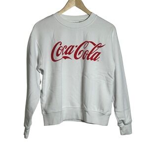 Coca-Cola Vintage Logo Sweatshirt Women's Size Small Graphic Loungewear College